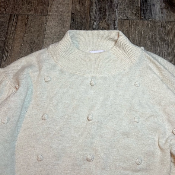 BRODIE Cashmere Bonny Bobble Jumper Antique White Size Small - Picture 4 of 8